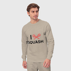 Костюм хлопковый мужской I Love Squash, цвет: миндальный — фото 2