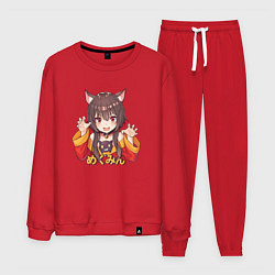 Костюм хлопковый мужской Megu nyan, цвет: красный