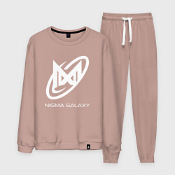 Костюм хлопковый мужской Nigma Galaxy logo, цвет: пыльно-розовый