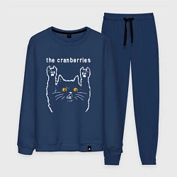 Костюм хлопковый мужской The Cranberries rock cat, цвет: тёмно-синий
