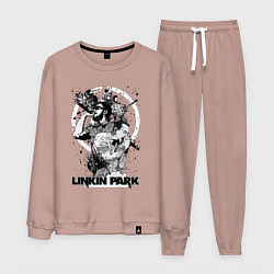 Костюм хлопковый мужской Linkin Park all, цвет: пыльно-розовый