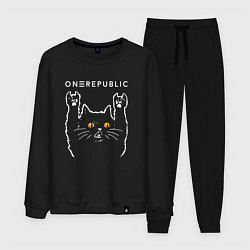 Костюм хлопковый мужской OneRepublic rock cat, цвет: черный