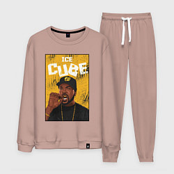 Костюм хлопковый мужской Ice Сube, цвет: пыльно-розовый