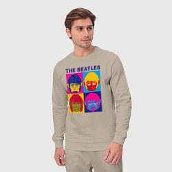 Костюм хлопковый мужской The Beatles color, цвет: миндальный — фото 2