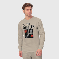 Костюм хлопковый мужской Beetles, цвет: миндальный — фото 2