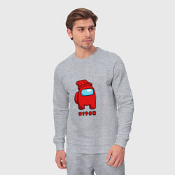 Костюм хлопковый мужской Игрок из Among Us Logic, цвет: меланж — фото 2