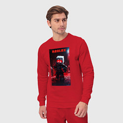 Костюм хлопковый мужской Roblox red style, цвет: красный — фото 2