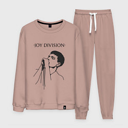 Костюм хлопковый мужской Йен Кёртис Joy Division, цвет: пыльно-розовый