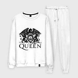 Костюм хлопковый мужской Queen - logo, цвет: белый