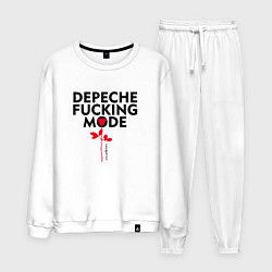 Костюм хлопковый мужской Depeche Mode - Rose mode white, цвет: белый