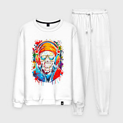 Мужской костюм Череп в бандане очках и наушниках