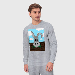 Костюм хлопковый мужской Cartoon ослик Иа, цвет: меланж — фото 2