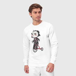 Костюм хлопковый мужской Saw bike, цвет: белый — фото 2