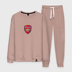Костюм хлопковый мужской Arsenal fc sport club, цвет: пыльно-розовый