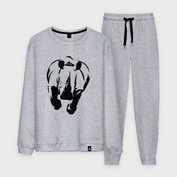 Костюм хлопковый мужской Носорог атакует, цвет: меланж