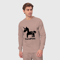 Костюм хлопковый мужской Neural Pony, цвет: пыльно-розовый — фото 2