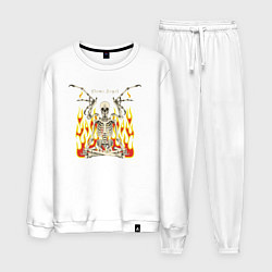 Костюм хлопковый мужской Flame angel, цвет: белый