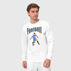 Костюм хлопковый мужской Футболист номер десять, цвет: белый — фото 2