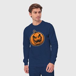Костюм хлопковый мужской Pumpkin Halloween, цвет: тёмно-синий — фото 2