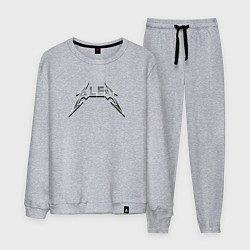 Костюм хлопковый мужской Алекс - в стиле рок-группы металлика, цвет: меланж