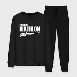 Костюм хлопковый мужской Biathlon - снайпер, цвет: черный