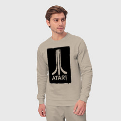 Костюм хлопковый мужской Atali black logo, цвет: миндальный — фото 2