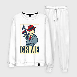 Костюм хлопковый мужской Vault crime, цвет: белый