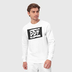 Костюм хлопковый мужской ДДТ - логотип, цвет: белый — фото 2