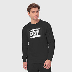 Костюм хлопковый мужской ДДТ - логотип, цвет: черный — фото 2