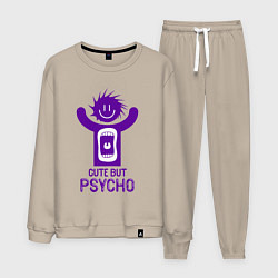 Мужской костюм Cute but psycho inscription