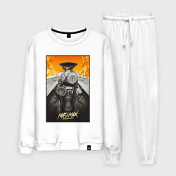 Костюм хлопковый мужской Безумный Макс - мотор, цвет: белый