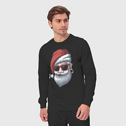 Костюм хлопковый мужской Хипстер Санта, цвет: черный — фото 2
