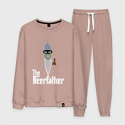 Костюм хлопковый мужской The beerfather, цвет: пыльно-розовый