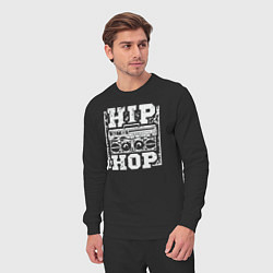 Костюм хлопковый мужской Hip hop life, цвет: черный — фото 2