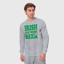 Костюм хлопковый мужской Irish you were beer, цвет: меланж — фото 2