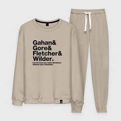 Костюм хлопковый мужской Depeche Mode - GGFW band, цвет: миндальный