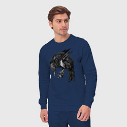 Костюм хлопковый мужской Beast bird, цвет: тёмно-синий — фото 2