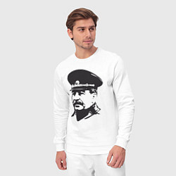 Костюм хлопковый мужской Сталин в фуражке, цвет: белый — фото 2