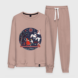 Мужской костюм Сказка Гуси - лебеди в стиле мезенской росписи