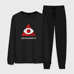 Костюм хлопковый мужской SecuroServ - private security organization, цвет: черный
