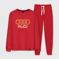Костюм хлопковый мужской Audi fire, цвет: красный