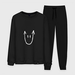 Костюм хлопковый мужской Devil Smiley, цвет: черный