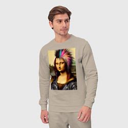 Костюм хлопковый мужской Mona Lisa - punks not dead, цвет: миндальный — фото 2