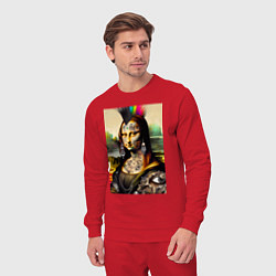 Костюм хлопковый мужской Punk Mona Lisa is covered in tattoos, цвет: красный — фото 2