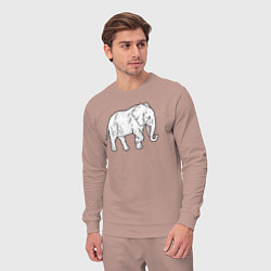 Костюм хлопковый мужской Elephant, цвет: пыльно-розовый — фото 2
