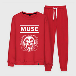 Костюм хлопковый мужской Muse rock panda, цвет: красный