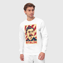 Костюм хлопковый мужской Stalin face, цвет: белый — фото 2