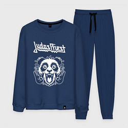 Костюм хлопковый мужской Judas Priest rock panda, цвет: тёмно-синий