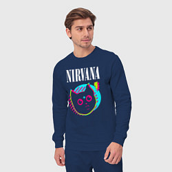 Костюм хлопковый мужской Nirvana rock star cat, цвет: тёмно-синий — фото 2