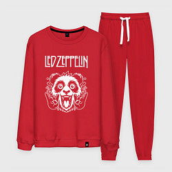 Костюм хлопковый мужской Led Zeppelin rock panda, цвет: красный